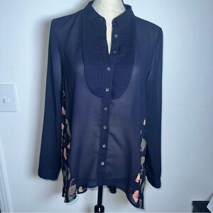 Maeve Navy Floral Blouse